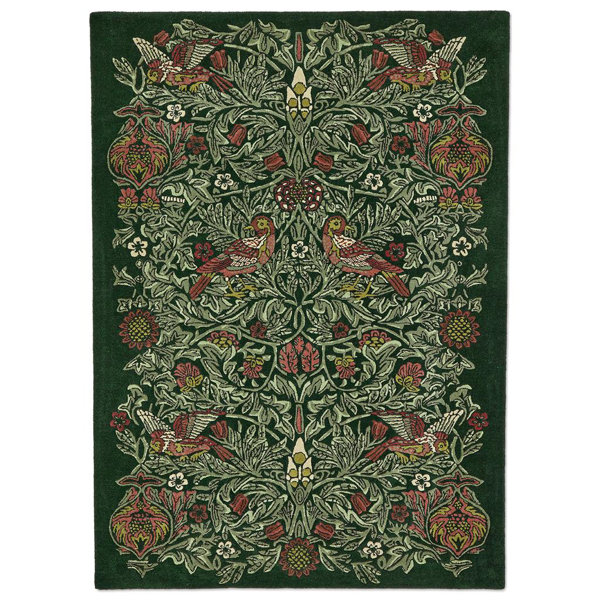 William Morris Hand Tufted Wool Floral Area Rug Perigold